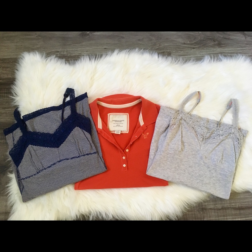 Lace Tank tops and polo American Eagle